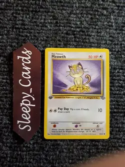 MEOWTH Pokemon 1st Edition Jungle 56/64 1999 WOTC NM - Image 1