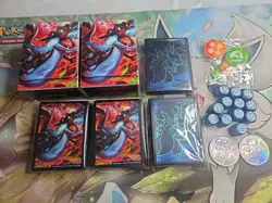 Pokemon TCG Charizard Lot - Deck Boxes Sleeves Metal Coins Damage Dice Markers - Image 1