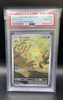 Omanyte 180/165 - English 151 - Pokemon Illustration Rare - PSA 10 Gem Mint - Image 1