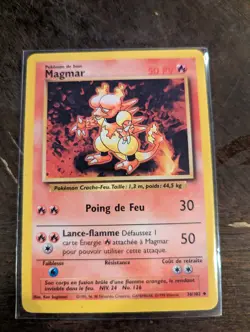 Pokemon FRENCH TCG Magmar Base Set 36/102 Regular Unlimited Uncommon - Image 1