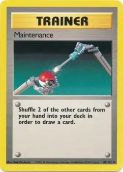 1x Maintenance - 83/102 - Uncommon - Unlimited Edition Moderately Played Pokemon - Image 1
