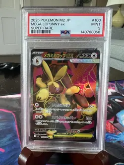 2025 Japanese Pokemon M2 JP Mega Lopunny ex #100 Super Rare in a PSA 9! 💎 - Image 1