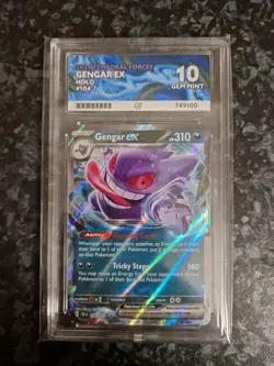 Pokemon TCG Gengar EX 104/162 Temporal Forces ACE 10 GEM MINT *perfect Subs * - Image 1
