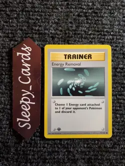 Energy Removal 92/102 - 1ST EDITION SHADOWLESS - Pokemon Base Set Trainer - NM - Image 1