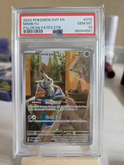 2024 POKEMON SVP EN-SV BLACK STAR PROMO #075 MIMIKYU PSA 10 - Image 1
