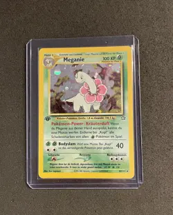 Pokemon Karte Meganie (10/111) Holo Rare Neo Genesis Deutsch Near Mint - Image 1