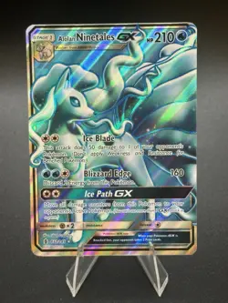 Alolan Ninetales GX Full Art 132/145 *HOLO* Sm-Guardians Rising Pokemon TCG - Image 1