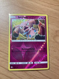 Snubbull 90/149 - SM Base Set - Reverse Holo - Pokemon TCG 2017 - Image 1