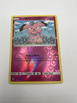 Pokemon - Snubbull - 137/214 - Reverse Holo - S&M Lost Thunder - NM/M - NEW - Image 1