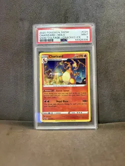 2020 POKEMON SWORD & SHIELD VIVID VOLTAGE CRACKED ICE #025 CHARIZARD-HOLO PSA 9 - Image 1