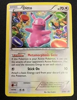 LP Pokemon 2015 XY Black Star Promo Ditto Holo XY40 - Image 2
