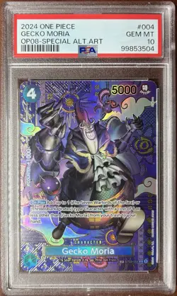 One Piece CCG Gecko Moria #004 Op08-Special Alt.Art PSA 10 Character - Image 1