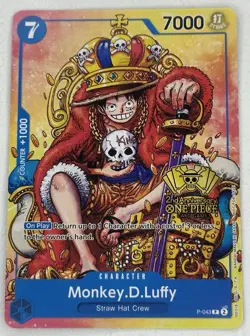 Monkey.D.Luffy (2nd Anniversary Stamped Promo) P-043 - One Piece TCG - English - Image 1