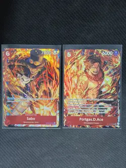 One Piece TCG Sabo OP05-007 & ST15-005 Illustration Box 5 Promo - Image 1