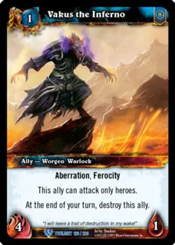 Heavy Play WoW TCG Vakus the Inferno Twilight of the Dragons World of Warcraft - Image 1