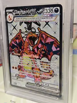 PSA 6 EX-MT Charizard Ex Graded Pokemon Card #215 Obsidian Flames 2023 - Image 2