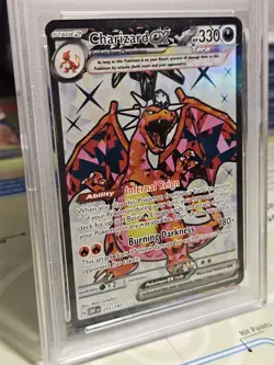PSA 6 EX-MT Charizard Ex Graded Pokemon Card #215 Obsidian Flames 2023 - Image 3