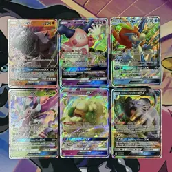 Pokemon Tcg Lot Of 6 Sun & Moon GX Cards NM/M English - Image 1