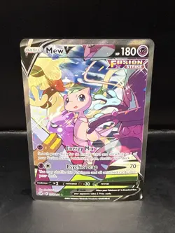 Pokemon Mew v Holo Alternative Art Ultra Rare TCG Fusion Strike Card 251/264 - Image 2