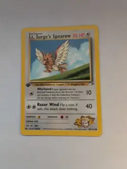 LT. SURGE'S SPEAROW 83/132 1st Edition Gym Heroes WOTC Pokemon Card LP - Image 1