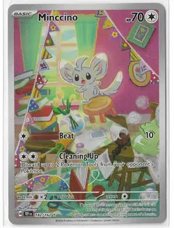Minccino 182/162 Temporal Forces Illustration Rare S&V Pokemon TCG Card NM - Image 1