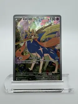 Zacian 100/094 Me02: Phantasmal Flames Holo Pokemon TCG Card Near Mint - Image 1
