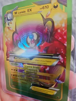 M Lunaia EX Rainbow Foil Fan Art Vinyl Collector Pokemon Card - Image 4