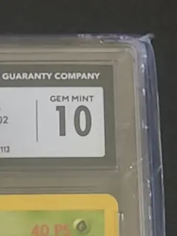 CGC 10, Pokemon TCG Caterpie 45/102 1st Edition Base Set Portuguese Card - Image 3
