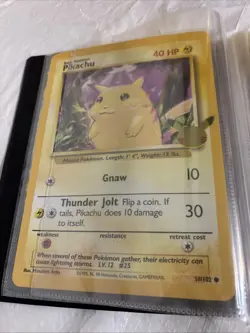 POKEMON TRADING CARD GAME PIKACHU TRAIN ON BINDER PORTFOLIO ALBUM 2 JUMBO CARDS - Image 4