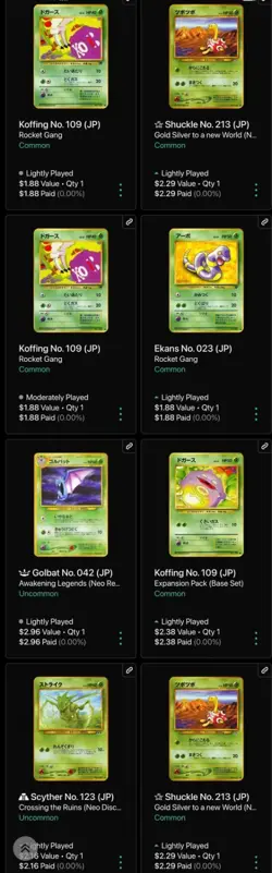 Lot of 38 Vintage Japanese Pokemon Pocket Monster Grass Type Cards LP to MP - Image 5