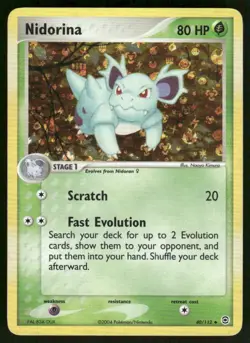 Pokemon Cards Nidorina 40/112 FireRed & LeafGreen Uncommon NM - Image 1