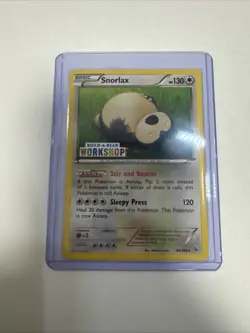 Pokemon TCG: SNORLAX 80/106 build-a-bear workshop promo card DAMAGED ng11312 - Image 1