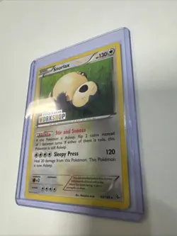 Pokemon TCG: SNORLAX 80/106 build-a-bear workshop promo card DAMAGED ng11312 - Image 3