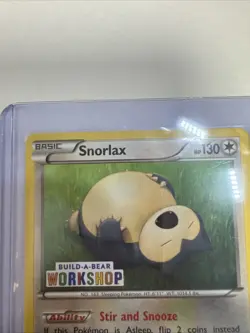 Pokemon TCG: SNORLAX 80/106 build-a-bear workshop promo card DAMAGED ng11312 - Image 4