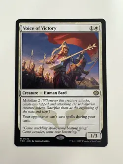 Voice of Victory MTG Magic the Gathering Card NM Near Mint TDM - Image 1