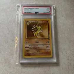 Sandslash 41/62 Vintage Pokemon Card Fossil Set Uncommon PSA 9 MINT - Image 1