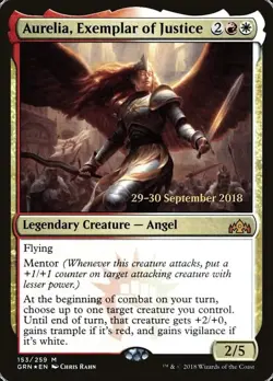 Aurelia, Exemplar of Justice [Guilds of Ravnica Prerelease Promos] Foil Near Mi - Image 1