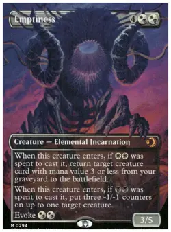 MTG Magic The Gathering Lorwyn Eclipsed Emptiness (Borderless) #0294 Foil - Image 1