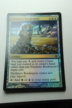 MTG Fieldmist Borderpost x1-Foil -Alara Reborn-Lightly Played - Image 1