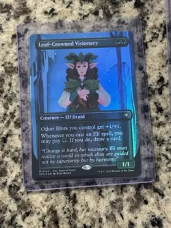 Leaf-Crowned Visionary - BORDERLESS FOIL- Special Guests - Lorwyn Eclipsed - MTG - Image 1