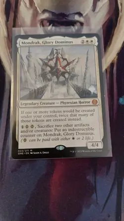 MTG - Mondrak, Glory Dominus - Silver Stamp - Promo - 023/271 (Phyrexia: ONE) NM - Image 1