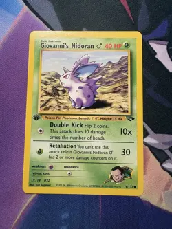 Giovanni's Nidoran Gym Challenge 1st Edition Regular Common 76/132 - Pokemon TCG - Image 1