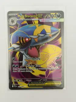 2025 POKEMON PFL EN-PHANTASMAL FLAMES 113 MEGA SHARPEDO EX ULTRA RARE NM/M - Image 1