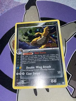 Pokemon TCG Stamped Dark Dragonite 15/109 Holo Ex Team Rocket HP/DMG - Image 1