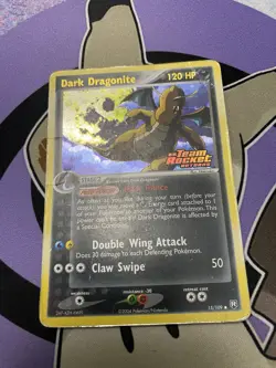 Pokemon TCG Stamped Dark Dragonite 15/109 Holo Ex Team Rocket HP/DMG - Image 2