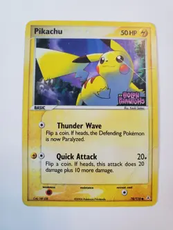 Pikachu 78/110 Reverse Holo stamped EX Holon Phantoms Pokemon Damaged - Image 1