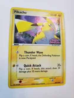 Pikachu 78/110 Reverse Holo stamped EX Holon Phantoms Pokemon Damaged - Image 2