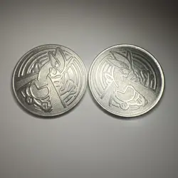 Pokemon TCG Toys 2001 Vintage Luiga Metal Coin - Wizards WOTC Token - TWO - Image 1