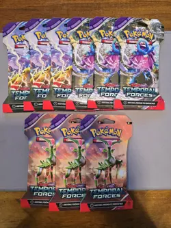 Pokemon Temporal Forces Sleeved Booster Packs X9 - Image 1