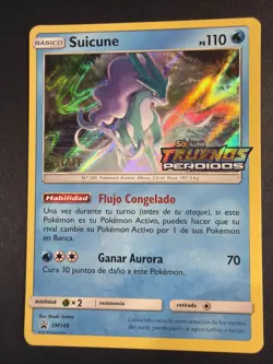 Pokemon Suicune SM149 S&M Truenos Perdidos STAFF Prerelease Lost Thunder Spanish - Image 1